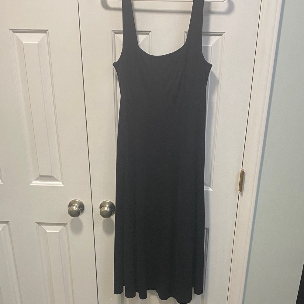 LOFT Elegant Black Sleeveless Maxi Dress